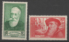 TIMBRES FRANCE année 1937 Série n°343/344 NEUF**