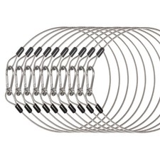 10 Pack Stage Light Safety Cables for Stage DJ Party Lights Thickened 1/8 Dia...