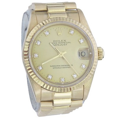 Rolex Datejust Gold Diamantblatt 31mm