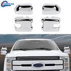 Chrome Car REAR VIEW Mirror Panel Cover Cap Guard Kit For Ford F250-F550 2017-23