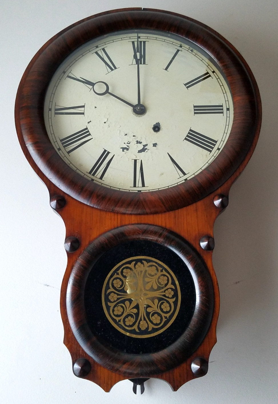 Antique Seth Thomas Figure 8 Regulator Wall Clock 8 Day Timepiece, Key wind