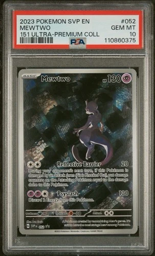 PSA 10 MEWTWO 052 | 151 UPC Black Star Promo Full Art Graded Pokemon Card HK