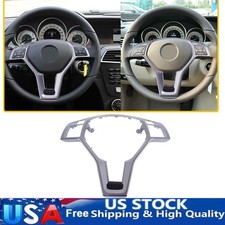 Chrome For Mercedes Benz W176 W204 W212 E350 Steering Wheel Trim Cover 2012-2014