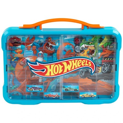 Hot Wheels Vitrine und Tragetasche mit Beleuchtung zweiteilig transparent Tür 58CM NEU