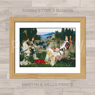 Waterhouse print: Saint Cecilia. A4 Textured canvas paper. Framed or ...
