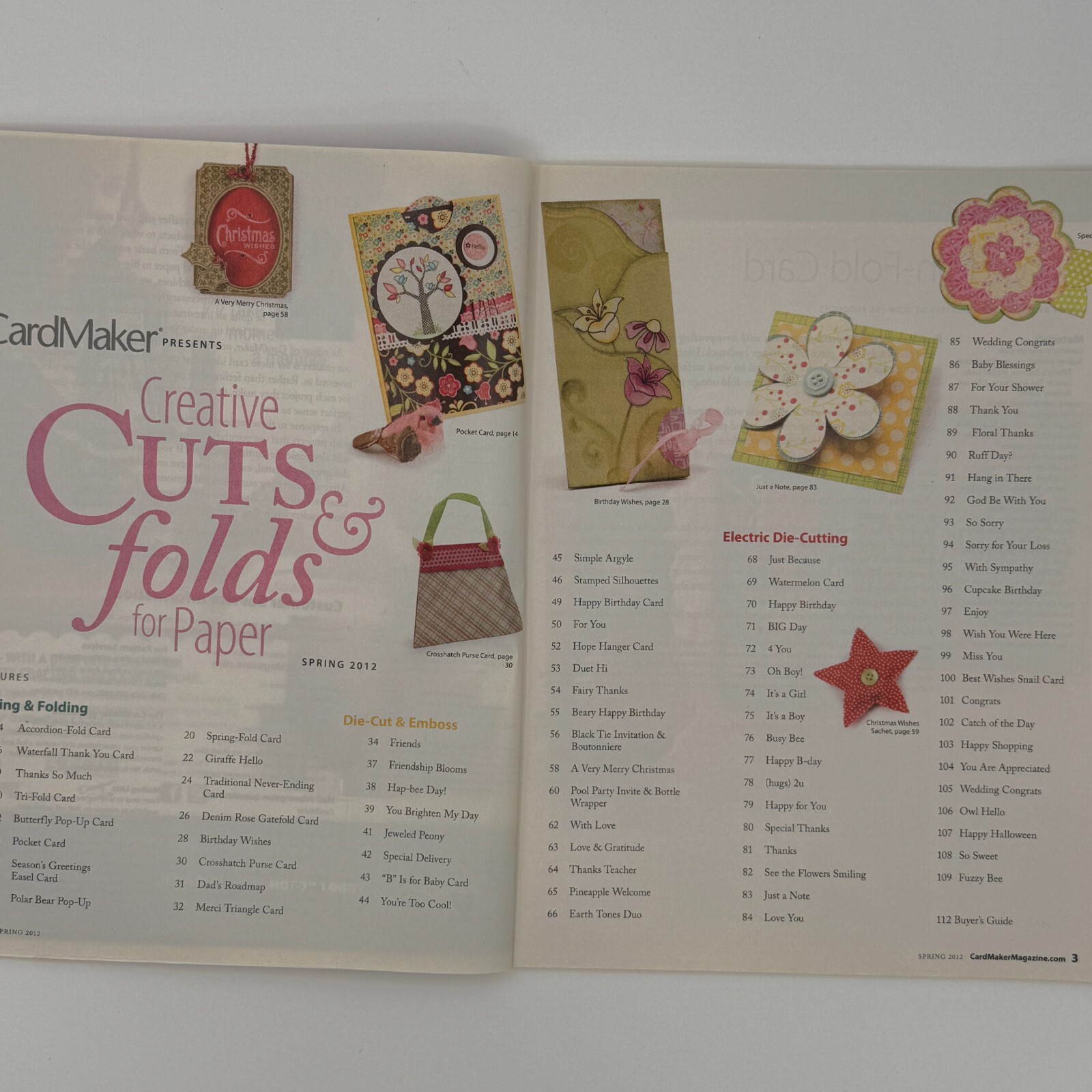 Cardmaker Creative Cuts and Folds for Paper Spring 2012 Die Cutting Embossing+