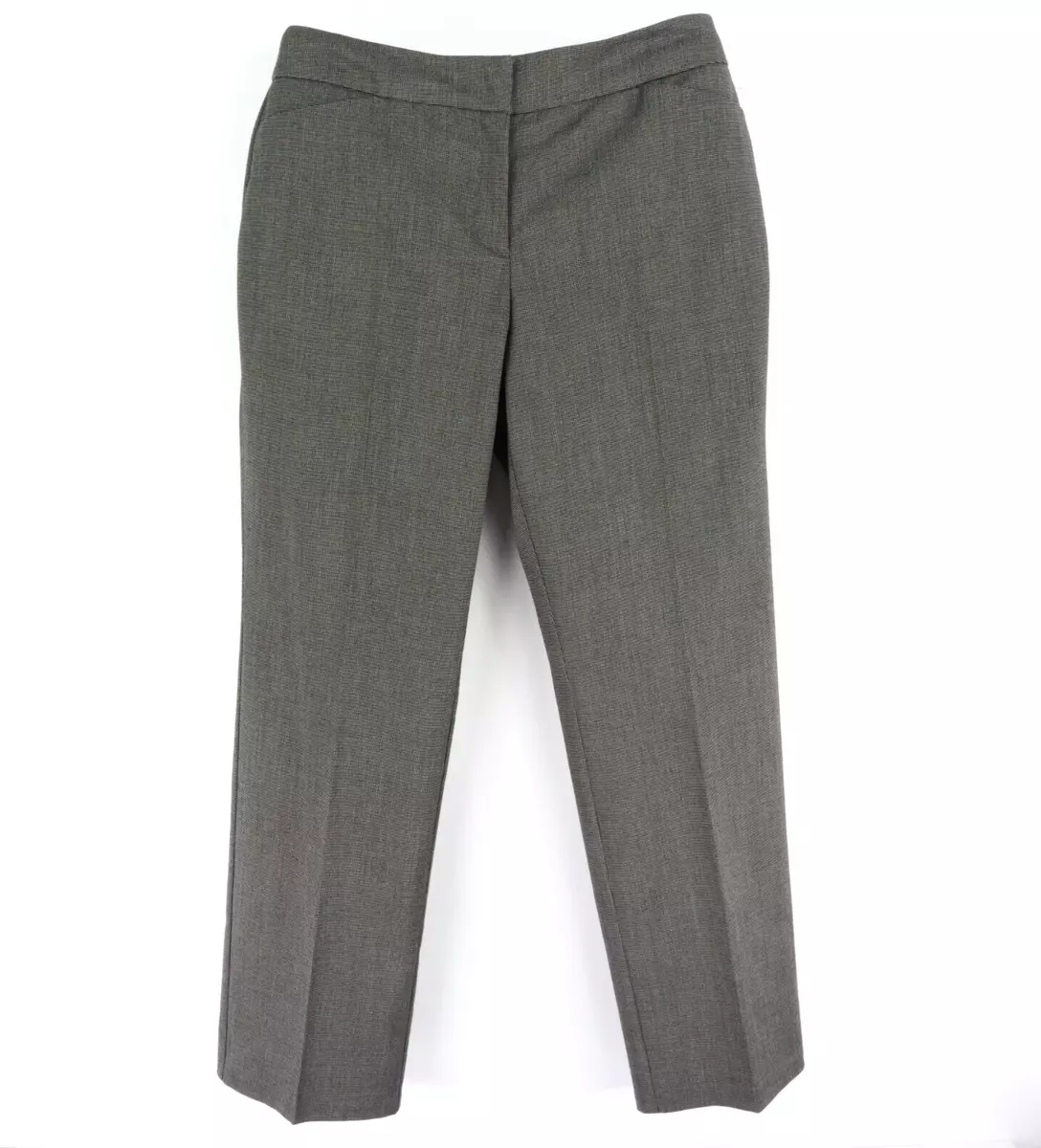 Rafaella Studio Dress Pants Mid Rise Womens Size 12 Gray Geometric