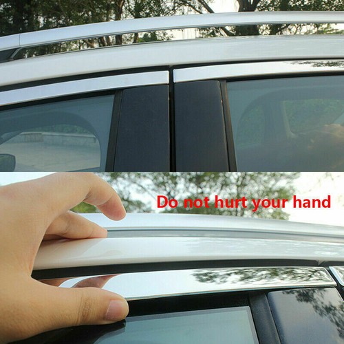 For Ford Escape Kuga 2013-2019 Chrome Car Window Sill Trim Molding Strip Cover - Picture 4 of 7