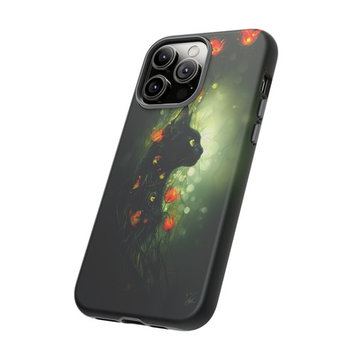 Cat Green Forest Flower Vines Phone Case for iPhone, Samsung Galaxy, Pixel - 第 31/175 張圖片