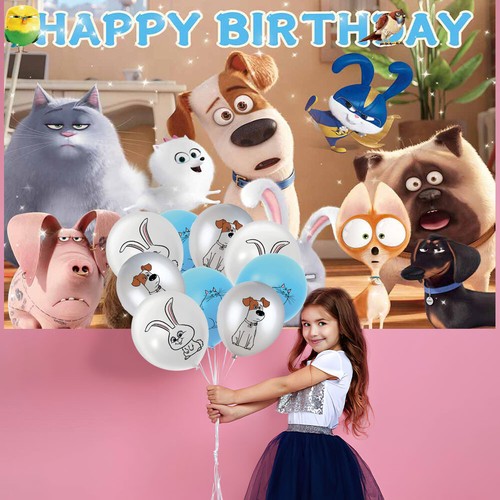 Secret Life of Pets Party Supplies Birthday Decor Set Balloon Cake Topper Banner - Picture 7 of 7