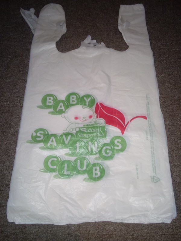 10 VTG Waldbaum's (defunct) Supermarket Plastic Bags Baby Savings Club Design