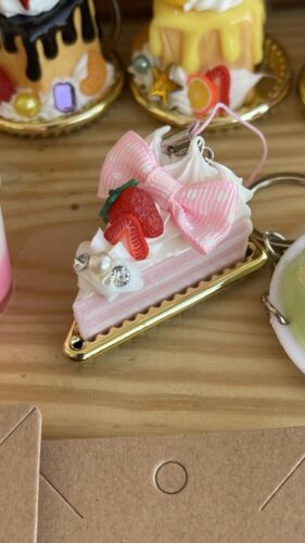 Cute Cake Miniature Ice Cream Sundae Smoothie Keychain Bag Charm US Seller - Picture 1 of 1