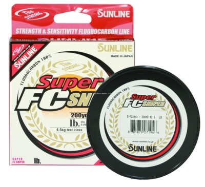 Sunline Super FC Sniper Fluorocarbon Line 200yd Natural Clear
