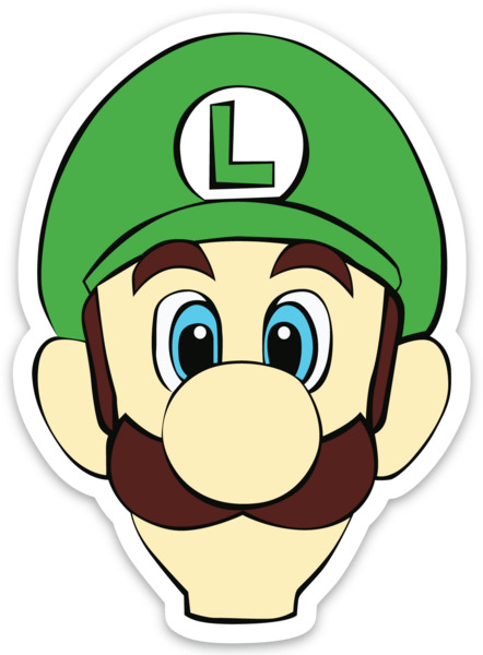 Luigi Sticker - Super Mario Brothers Bros - Nintendo