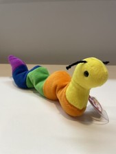 TY BEANIE BABIES "INCH" THE WORM. DATE OF BIRTH SEPT. 3, 1995. STYLE 4044. P.V.C