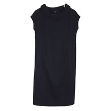 Gap Maternity Ponte Stretch Knit Dress True Black Women's Medium Cap Sleeve