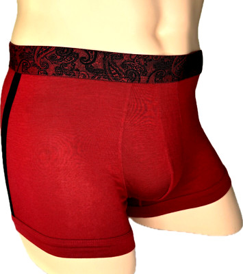 2(X)IST Men's TRUNK Boxer Brief Size M Underwear 2XIST MODAL BURGUNDY