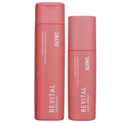 GLYNT Revital 250 ml Shampoo & Care Spray 150 ml für coloriertes Haar Set