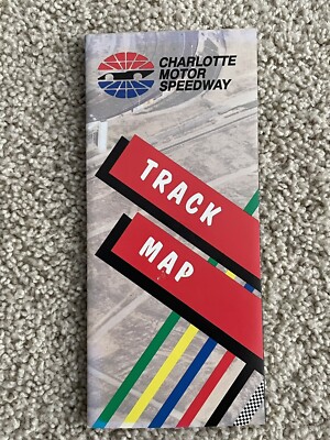 Vintage Charlotte Motor Speedway Track Map Brochure (Year Unknown) Paper 0824