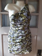 ZARA Junior One Sleeve Lined Dress Size Medium   NEW WITH TAGS