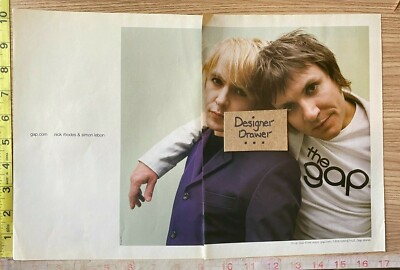 Duran Duran Simon LeBon & Nick Rhodes For Gap 200 Fashion Print Ad Advertisement