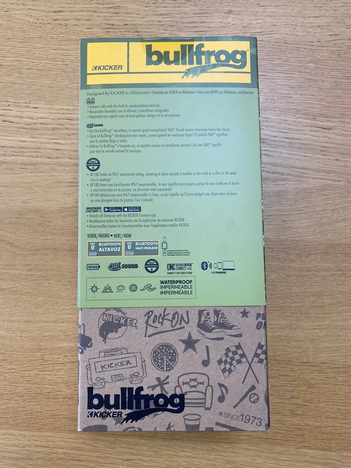 Kicker Bullfrog BF100G BLUETOOTH MUSIC SYSTEM - GREEN / BLACK - Image 2 of 2