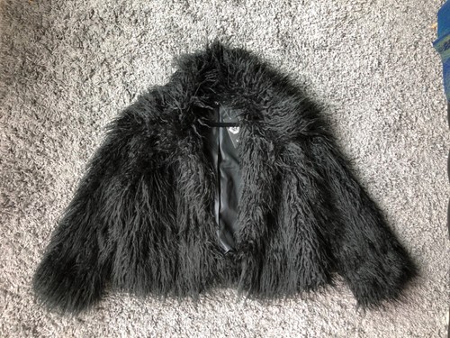 NEW with tags Black Faux Fur jacket K 