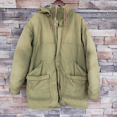 Vtg 10X Goose Down Hooded Full Zip Coat 