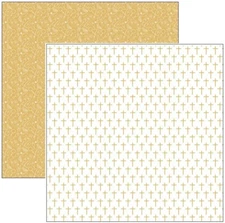 Gold Cross & Sacrament Symbols, religious scrapbook paper, DS, #30671