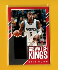 D13724 2017-18 Donruss Swatch Kings Jumbo #4 Kris Dunn  TIMBERWOLVES