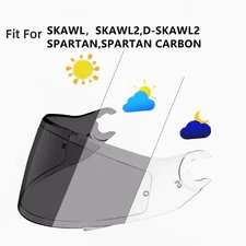 Photochromic Visor Lens Fit For SHARK D Skwal D-Skwal 2 Spartan Helmet Glass
