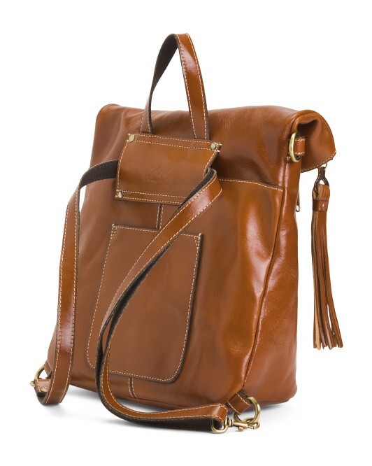 PATRICIA NASH LUZILLE TAN LEATHER ZIP BACKPACK NWT Beautiful! | eBay