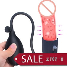 Inflatable Male Ring Enlargement Trainer Sleeve Erection Lock Semen Rings Pump