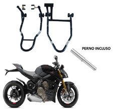 Coppia cavalletti moto alza ruota gomme x tutte Ducati streetfighter V4 V2 S SP