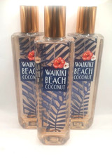 Bath Body Works WAIKIKI BEACH COCONUT Fragrance Body Mist 8 fl oz SET OF 3