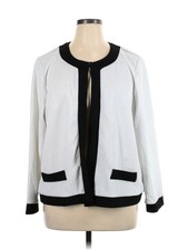 Heather's Closet Women White Jacket 1x Plus