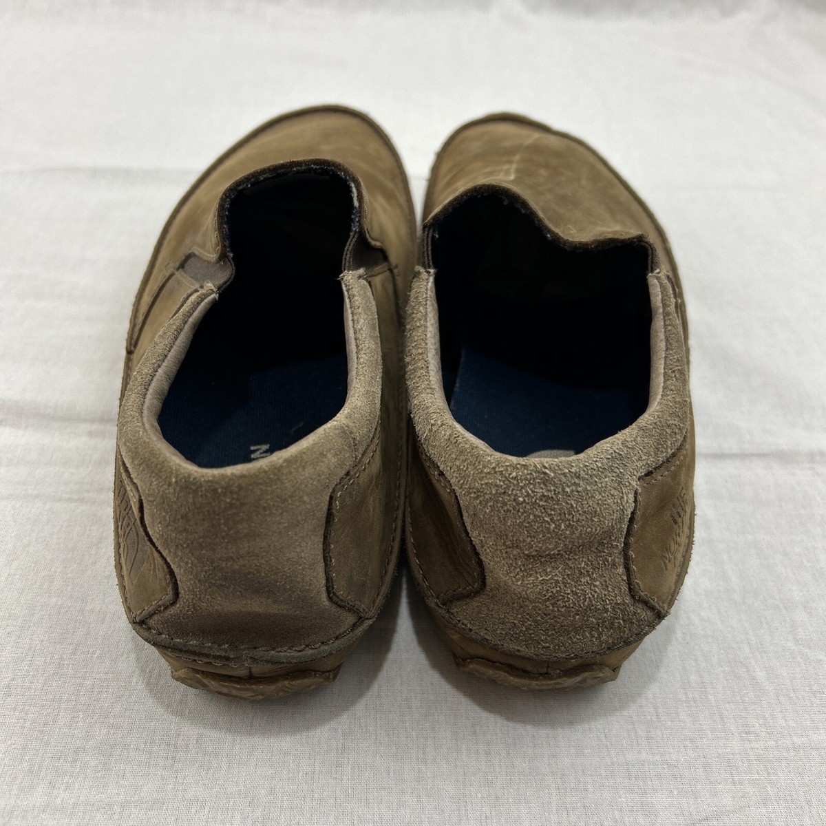 スニーカー THE NORTH FACE LEATHER SLIP-ON 4FT1283 THE NORTH FACE Brown Nubuck Leather Slip On Loafers MENS
