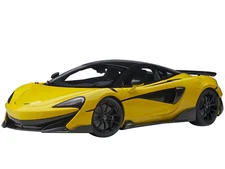MCLAREN 600LT SICILIAN YELLOW & CARBON 1/18 MODEL CAR BY AUTOART 76082
