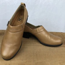 Ariat Clogs Style Womens Size 7.5 B Style 52321 Tan Leather. Please Read.