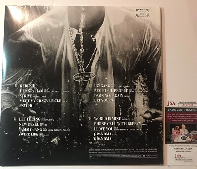 激レア盤　ASAP FERG B-SIDES レコード Rapper ASAP FERG Signed Vinyl Album Autographed ALWAYS STRIVE