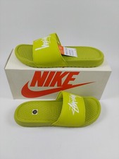 Nike X Stussy Benassi Slide "Bright Cactus" Men  s Size 12