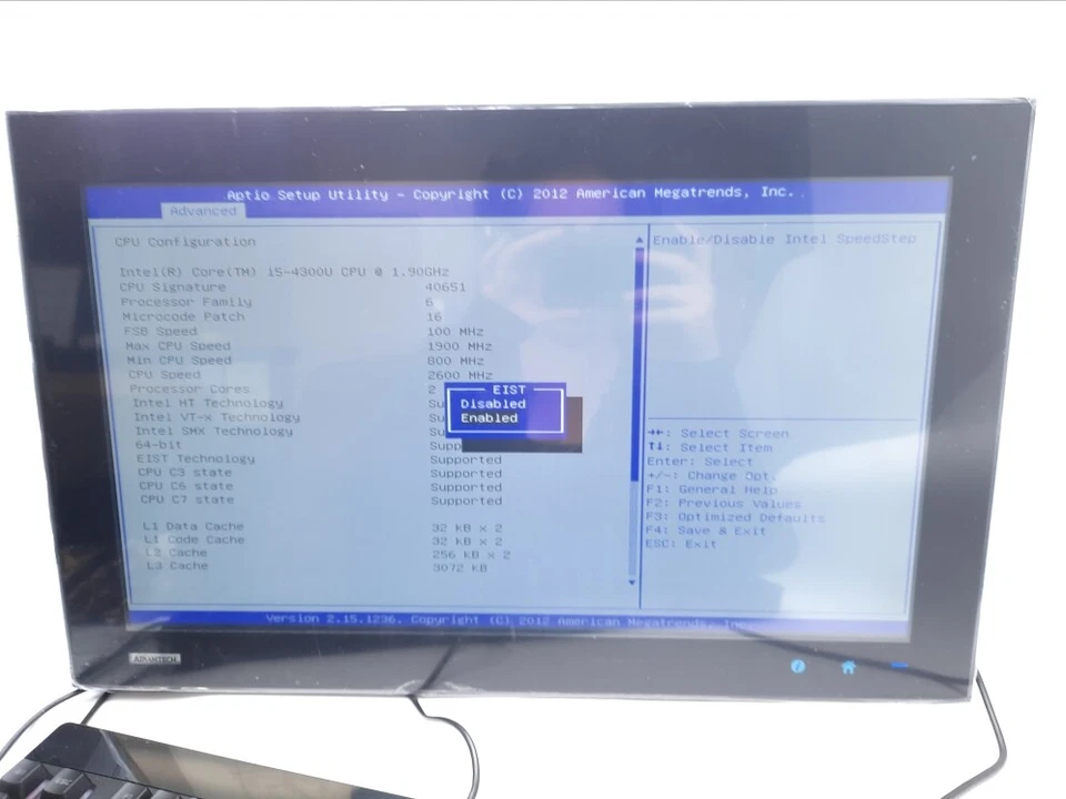 Advantech PPC-4211W-P5AE Industrial Panel PC Intel i5-4300U 21.5" 1920x1080 8GB - Image 4 of 4