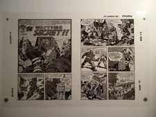 KAMANDI # 4 JACK KIRBY & MIKE ROYER SPLASH PAGES 19 & 20 PRODUCTION ART