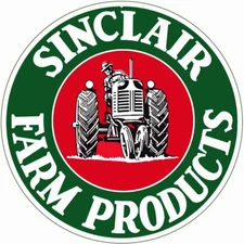 SINCLAIR FARM PRODUCTS 24" ROUND HEAVY DUTY USA MADE METAL ADVERTISING SIGN