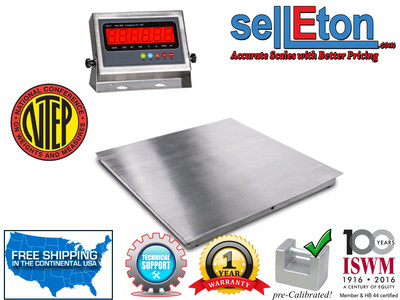 NTEP 60'' x 60'' (5' x 5') Floor Scale | pallet scale stainless steel / 5000 x 1