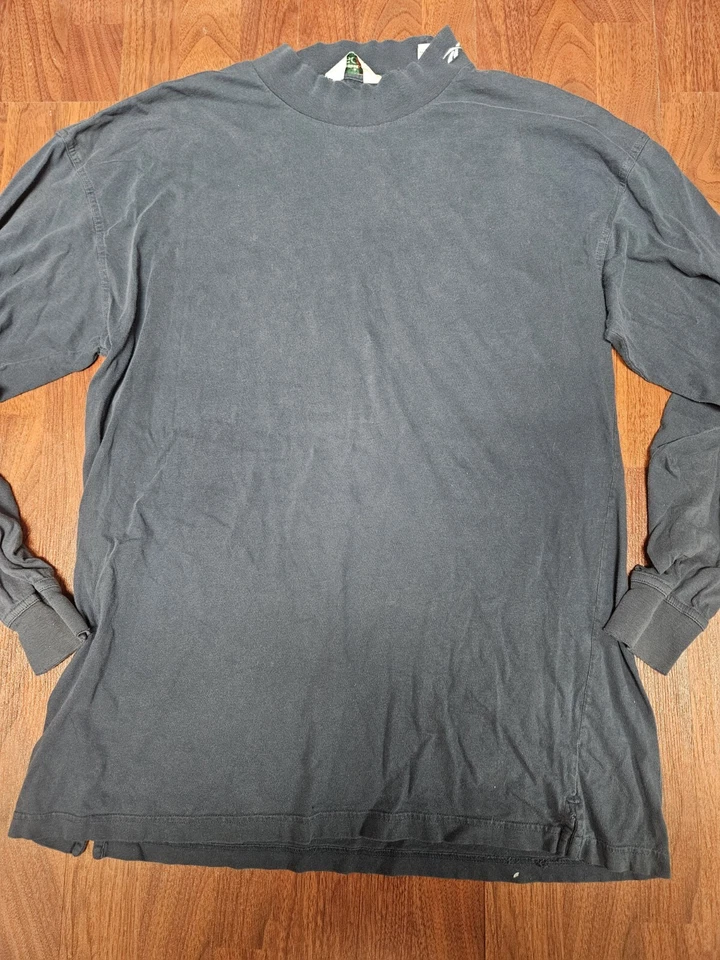 Camiseta Pullover Manga Larga Logo Cuello Simulado Marrón De Colección Reebok Para Hombre Talla XXL Foto 2 de 4