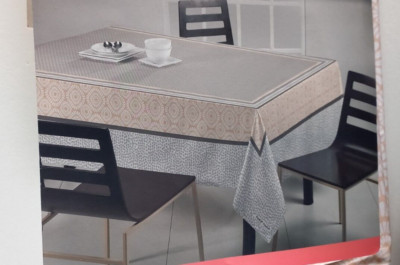 NAF NAF HAUSWÄSCHE TISCHDECKE RECHTECKIG 140CMX240CM FLECKENABWEISEND BAUMWOLLE BESCHICHTET
