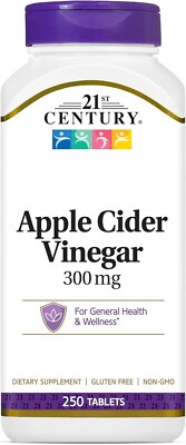 Capsulas De Vinagre De Sidra De Manzana | 300 Mg | 250 Unidades | Supplement...