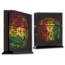 PS Playstation console skins decals wrap - Rasta Dread Lion Irie