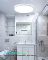 18W LED Flach Deckenleuchte Badezimmer Ultraflach Ø30Cm 1600LM Warmweiß IP44